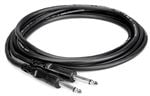 Hosa Unbalanced Interconnect 1/4" TS Cables Front View